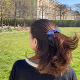 Navy Bow Barrette