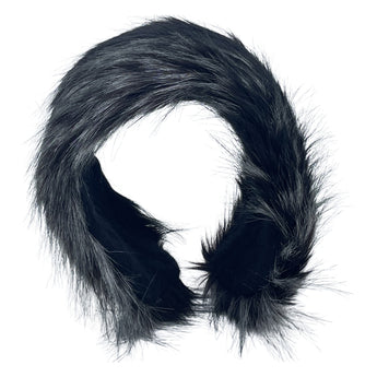 Black & Grey Faux Fur Earmuffs