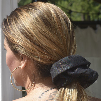 Black Sparkle Big Scrunchie
