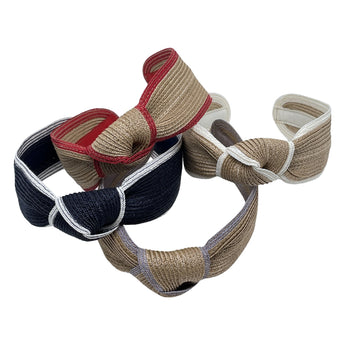 Bicolor Straw Turban Headband