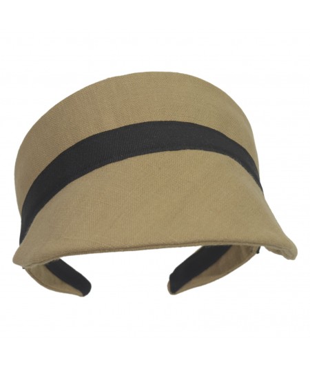 Linen Visor with Contracting Band  - 1