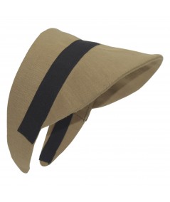 Linen Visor with Contracting Band  - 2