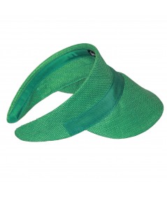 Green Italian Raffia Visor