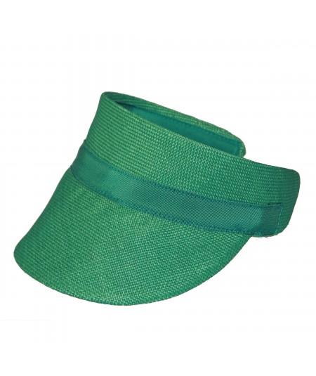 Green Italian Raffia Visor