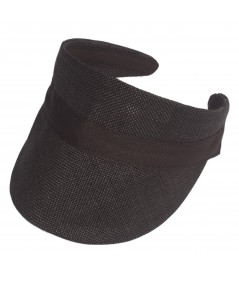 Brown Italian Raffia Visor