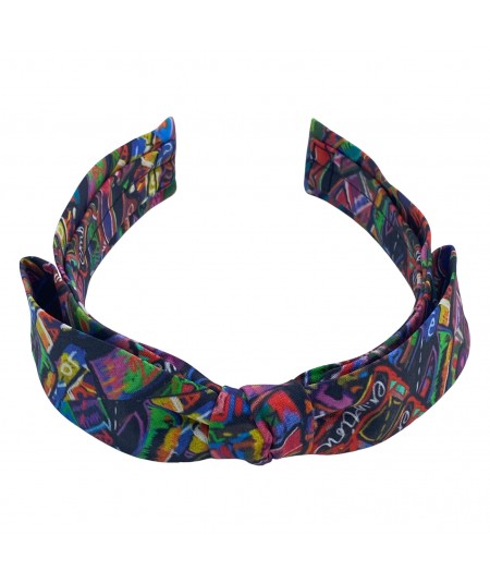 Cotton Print Center Turban Headband