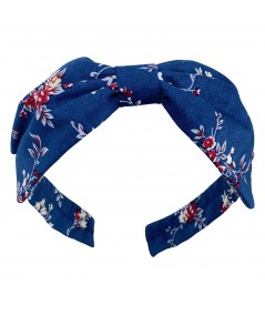 RWB Floral Center Bow Headband