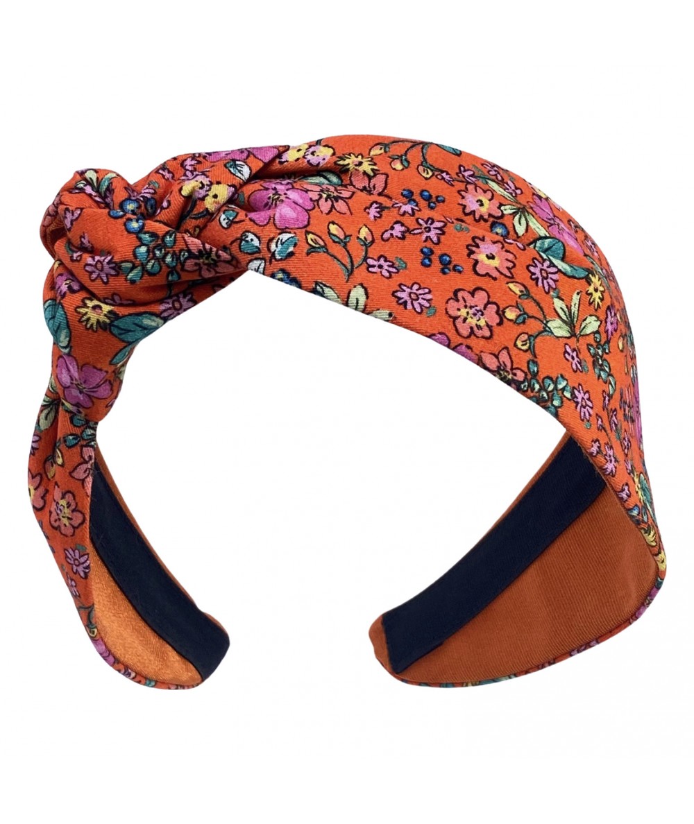 Orange Floral Lana Turban Headband