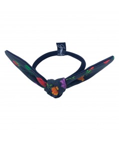 Black 66 Floral Hair Tie