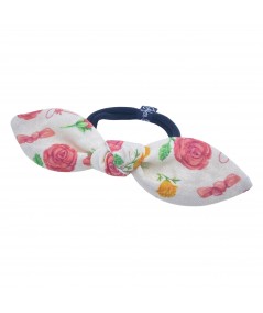 Cream 66 Floral Hair Tie