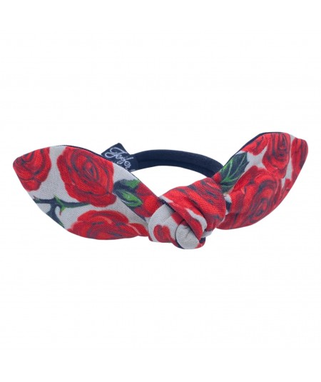 Red Roses Floral Hair Tie