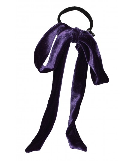 Velvet Floppy Bow Ponytail Elastic