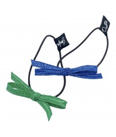 Green - Royal Tagaline Bow Hair Elastic