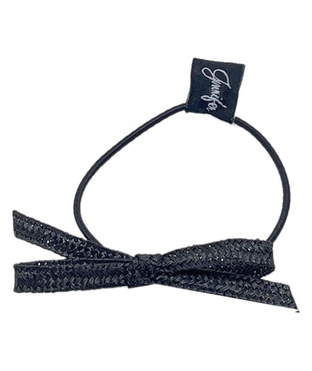 Black Tagaline Bow Hair Elastic