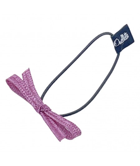 Magenta Tagaline Bow Hair Elastic