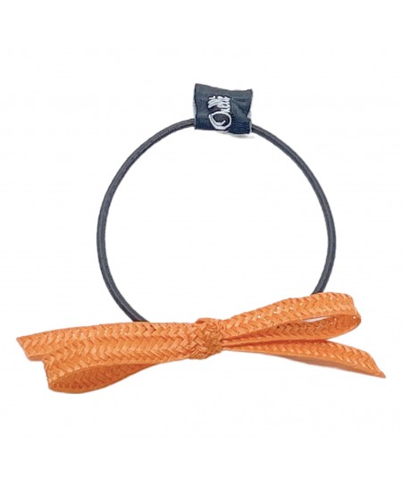 Orange Tagaline Bow Hair Elastic