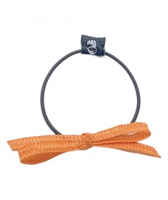 Orange Tagaline Bow Hair Elastic