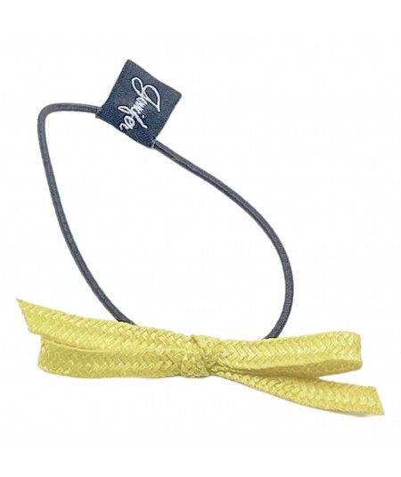 Yellow Tagaline Bow Hair Elastic