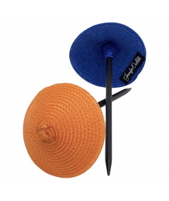 Orange - Royal Straw Mini Hat Hair Stick