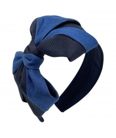 Medium Denim Bow Headband