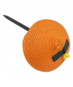 Orange Tagaline with Hunter grosgrain and Banana Hair Stick