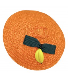 Orange Tagaline with Hunter grosgrain and Banana Hair Stick