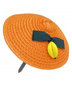 Orange Tagaline with Hunter grosgrain and Banana Hair Stick