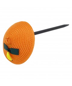 Orange Tagaline with Hunter grosgrain and Banana Hair Stick