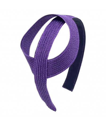 Purple Straw Oval Headband