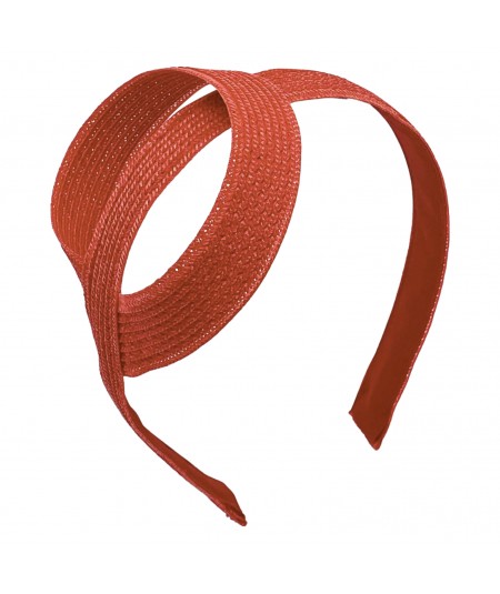 Red Straw Oval Headband