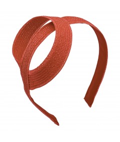 Red Straw Oval Headband