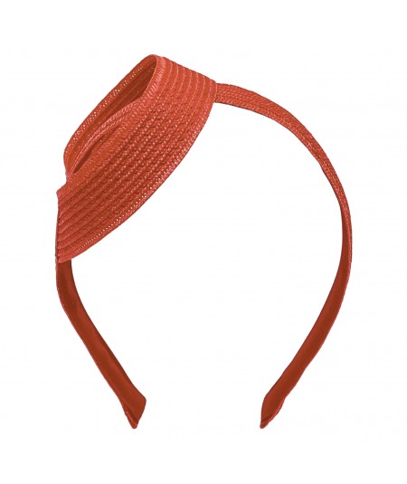 Red Straw Oval Headband