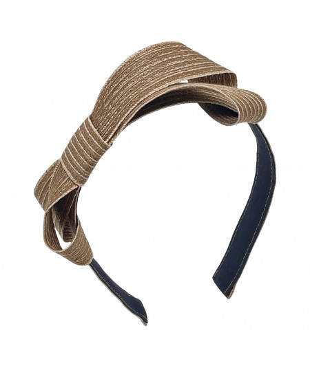 Blue Mix - Wheat Mix Side Bow Headband