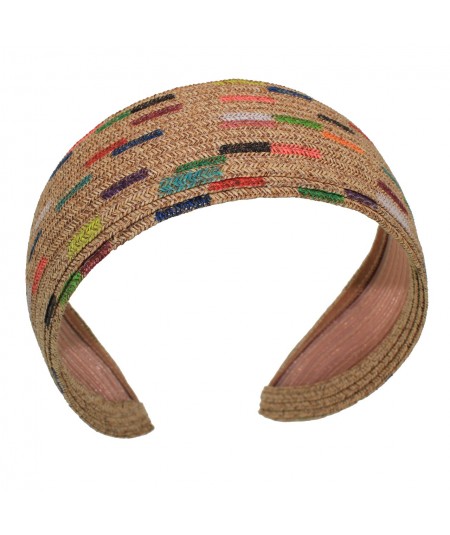 Jennifer Ouellette: Extra Wide Hand Painted Basic Straw Headband