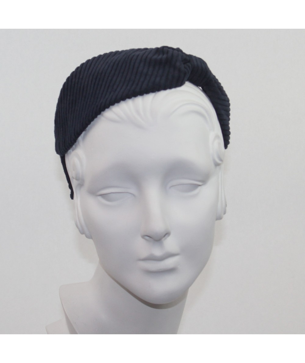 Navy headband corduroy