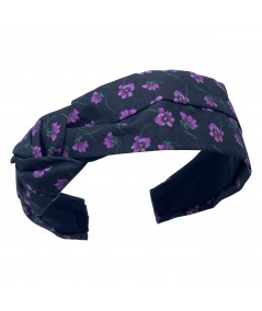 Violets of Black Estelle Turban Headband