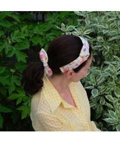 Cream 66 Floral Hair Tie