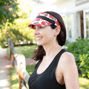Floral Print Summer Visor