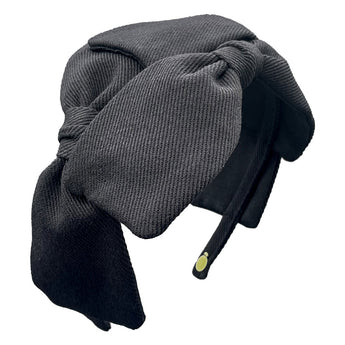 Palladium Twill Bow Headpiece