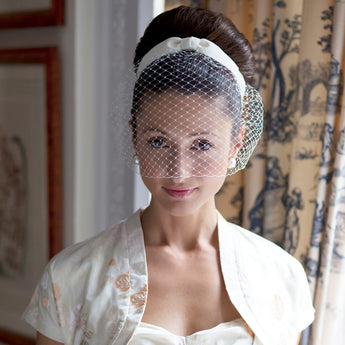 Vivienne Grosgrain Bow Face Veil