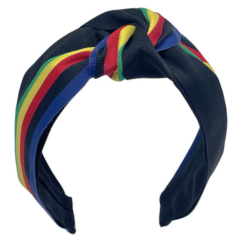Rainbow Grosgrain Turban Headband