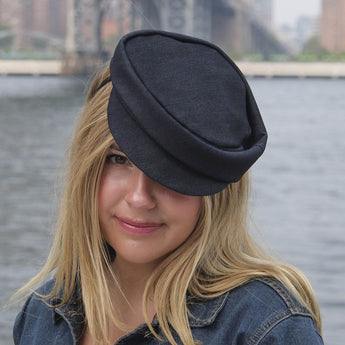 Denim Wild One Cap Fascinator