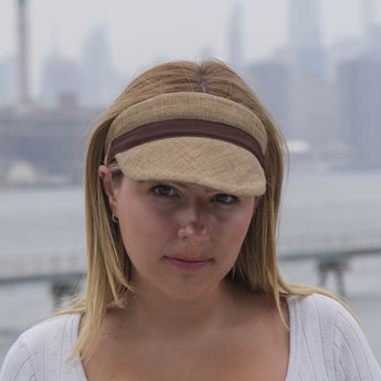 Weave Visor with Ribbon Trim