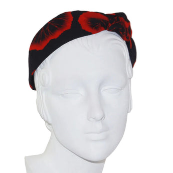 Vintage Japanese Print Side Lana Turban Headband