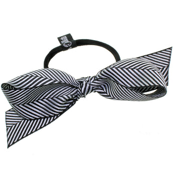 Fishbone Ribbon Bow Hair Tie