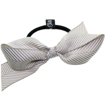 Fishbone Ribbon Bow Hair Tie