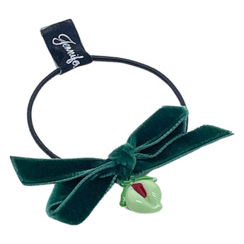 Velvet Bow & Vintage Veggie Hair Tie