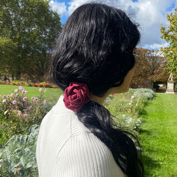 Grosgrain Handmade Rose Pony