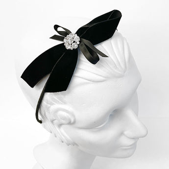 Holiday Bow with Rhinestones Headband