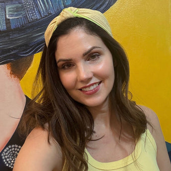 Yellow Straw Turban Headband